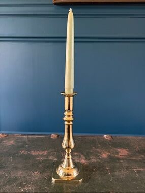 Vintage Brass Harvin Candlestick Holder - very heavy